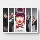 Modern Glamour Retro Style Photo Collage Plaque Fotoplaat (voorkant)