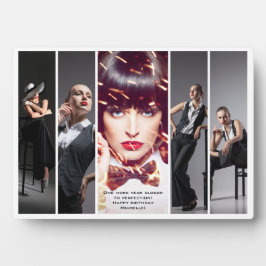 Modern Glamour Retro Style Photo Collage Plaque Fotoplaat