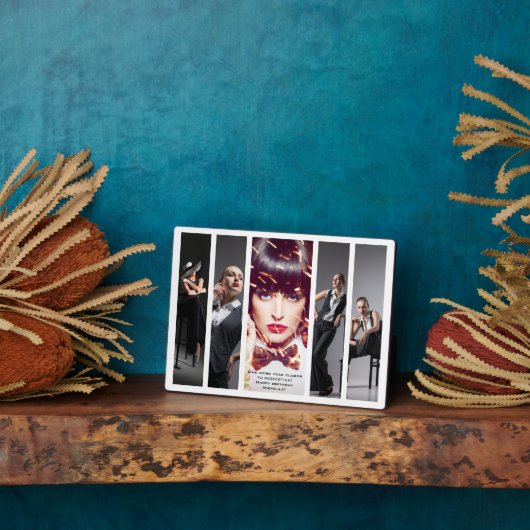 Modern Glamour Retro Style Photo Collage Plaque Fotoplaat (Zijkant)