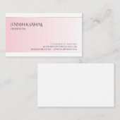 Modern Glamoureus Design Roze Goud Eenvoudige Tren Visitekaartje (Voorkant / Achterkant)