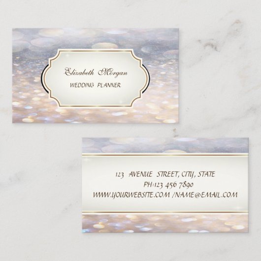 Modern Glamoureus Elegant Proffesional Bokeh Visitekaartje (Voorkant / Achterkant)