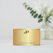 Modern Glamoureus Goud Look Elegant Sjabloon Trend Visitekaartje (Staand voorkant)