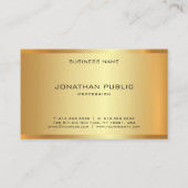 Modern Glamoureus Goud Look Elegant Sjabloon Trend Visitekaartje (Achterkant)