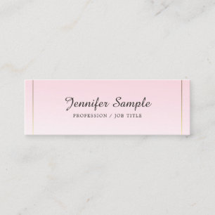 Modern Glamoureus Ontwerp Trendy Roze Gouden Luxe Mini Visitekaartje