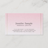 Modern Glamoureus Ontwerp Trendy Roze Gouden Luxe Visitekaartje (Achterkant)