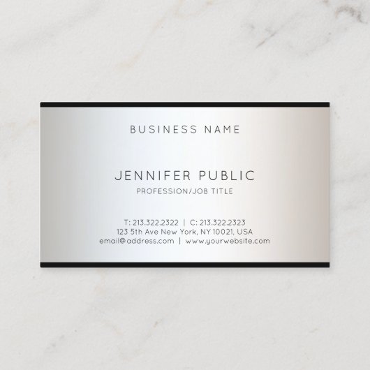 Modern Glamoureus Professioneel Ontwerp Elegant Pl Visitekaartje (Achterkant)