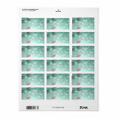 Modern Glamoureus Stijlvol Groen, Bokeh, Girl Face Etiket (Full Sheet)