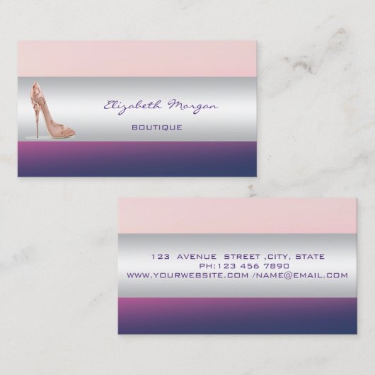 Modern Glamoureus Stijlvol - Halen Visitekaartje (Voorkant / Achterkant)