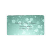Modern Glamoureus Stijlvol Mint Greenl, Bokeh Etiket (Voorkant)