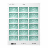 Modern Glamoureus Stijlvol Mint Greenl, Bokeh Etiket (Full Sheet)