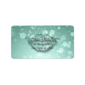 Modern Glamoureus Stijlvol Mint Greenl, Bokeh, Lip Etiket (Voorkant)