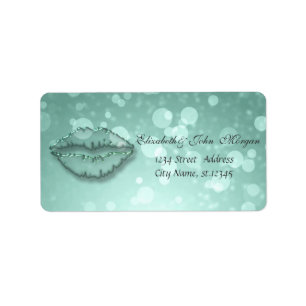 Modern Glamoureus Stijlvol Mint Greenl, Bokeh, Lip Etiket