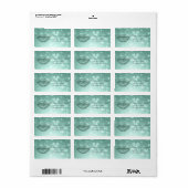 Modern Glamoureus Stijlvol Mint Greenl, Bokeh, Lip Etiket (Full Sheet)