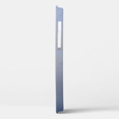 Modern glanzend geruit metaal blauw Case-Mate iPhone case (Achterkant / Links)