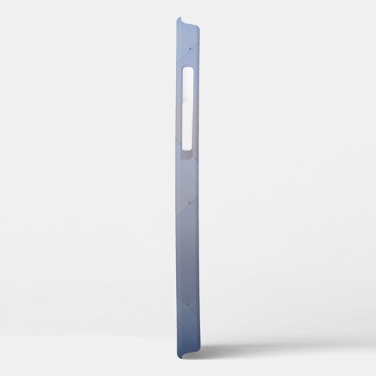 Modern glanzend geruit metaal blauw Case-Mate iPhone case (Achterkant / Links)