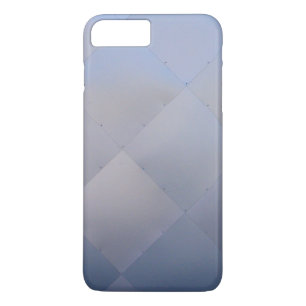 Modern glanzend geruit metaal blauw iPhone 8/7 plus hoesje