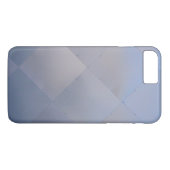 Modern glanzend geruit metaal blauw Case-Mate iPhone case (Achterkant (Horizontaal))