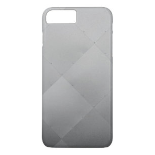 Modern glanzend geruit metaal grijs Case-Mate iPhone case