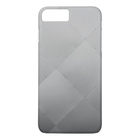 Modern glanzend geruit metaal grijs Case-Mate iPhone case (Achterkant)