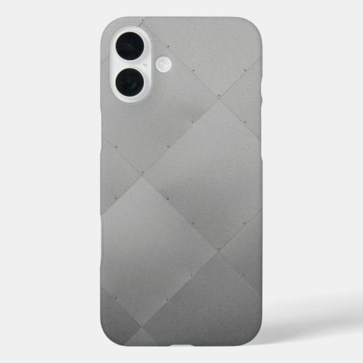 Modern glanzend geruit metaal grijs Case-Mate iPhone case (Achterkant)