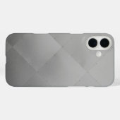 Modern glanzend geruit metaal grijs Case-Mate iPhone case (Achterkant (horizontaal))