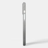 Modern glanzend geruit metaal grijs Case-Mate iPhone case (Achterkant / Links)
