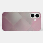 Modern glanzend geruit metaal roze Case-Mate iPhone case (Achterkant (horizontaal))