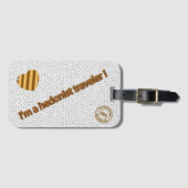 Modern Glas-in-lood Wit Reizen Bagagelabel (Voorkant (horizontaal))