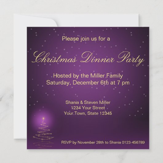 Modern Gleamy-kerstboom Kaart (Achterkant)