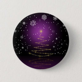Modern Gleamy-kerstboom Ronde Button 5,7 Cm