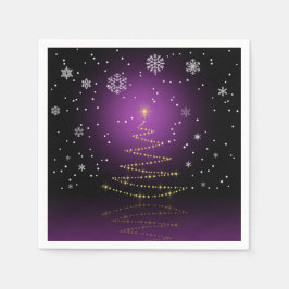 Modern Gleamy-kerstboom Servet