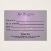 Modern Gleamy Shiny kerstboomkaartje Visitekaartje (Achterkant)