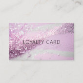 Modern, glitter 10 kaart loyaliteit visitekaartje (Voorkant)