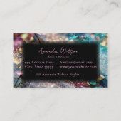 Modern Glitter and Marble Abstract  Business Card Visitekaartje (Achterkant)