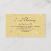 Modern Glitter Balloons Geel Visitekaartje (Achterkant)