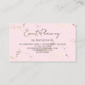 Modern Glitter Balloons Roze Visitekaartje (Achterkant)