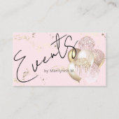 Modern Glitter Balloons Roze Visitekaartje (Voorkant)