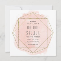 Modern Glitter Blush Pink Waterverf Vrijgezellenfe