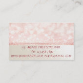 Modern Glitter Bokeh, Confetti, Nail Pools Visitekaartje (Achterkant)