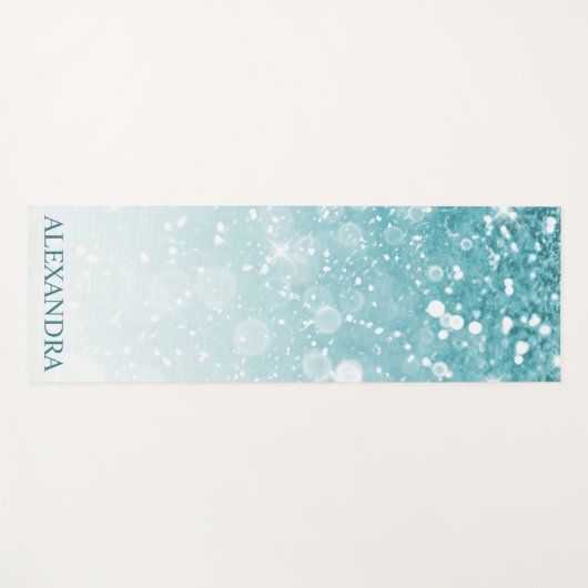 Modern Glitter Bokeh - Gepersonaliseerd Yogamat (Voorkant (horizontaal))
