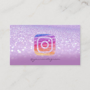Modern Glitter Bokeh, Instagram Social Media Visitekaartje