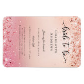 Modern, Glitter Bride to be Einladung Magneet (Horizontaal)