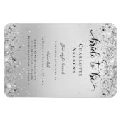 Modern, Glitter Bride tot Einladung Magnet Magneet (Horizontaal)