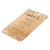 Modern, Glitter Bride tot Einladung Magnet Magneet (Linkerzijde)