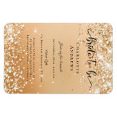 Modern, Glitter Bride tot Einladung Magnet Magneet (Horizontaal)
