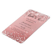 Modern, Glitter Bride tot Einladung Magnet Magneet (Linkerzijde)