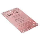 Modern, Glitter Bride tot Einladung Magnet Magneet (Rechterzijde)