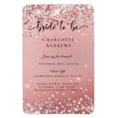 Modern, Glitter Bride tot Einladung Magnet Magneet (Verticaal)
