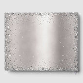 Modern, Glitter Bruiloftsfeest Gastenboek (Achterkant)