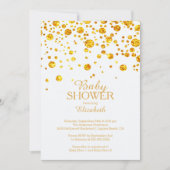 Modern Glitter Confetti Baby shower Kaart (Voorkant)